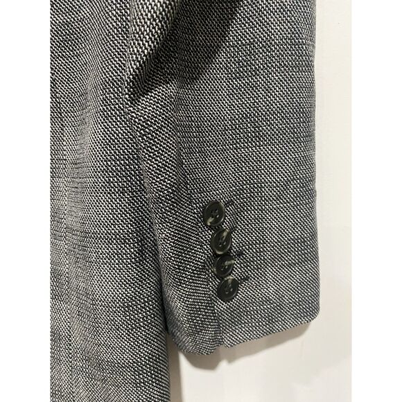 Veronika Maine blazer jacket womens Sz 10 Double Breasted Gray Black Glen Plaid - Picture 12 of 16